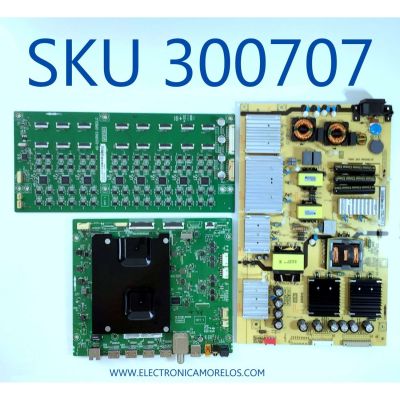 KIT DED TARJETAS PARA TCL / MAIN 08-CS55CUD-OC400AA / 40-RT73M1-MAC2HG / FUENTE 08-P302W0L-PW230AA / 40-P302WL-PWF1CG / T-CON 08-D55R630-DR200AA / 40-D55R63-DRB2LG / PANEL LVU550NDHL / MODELO 55R635